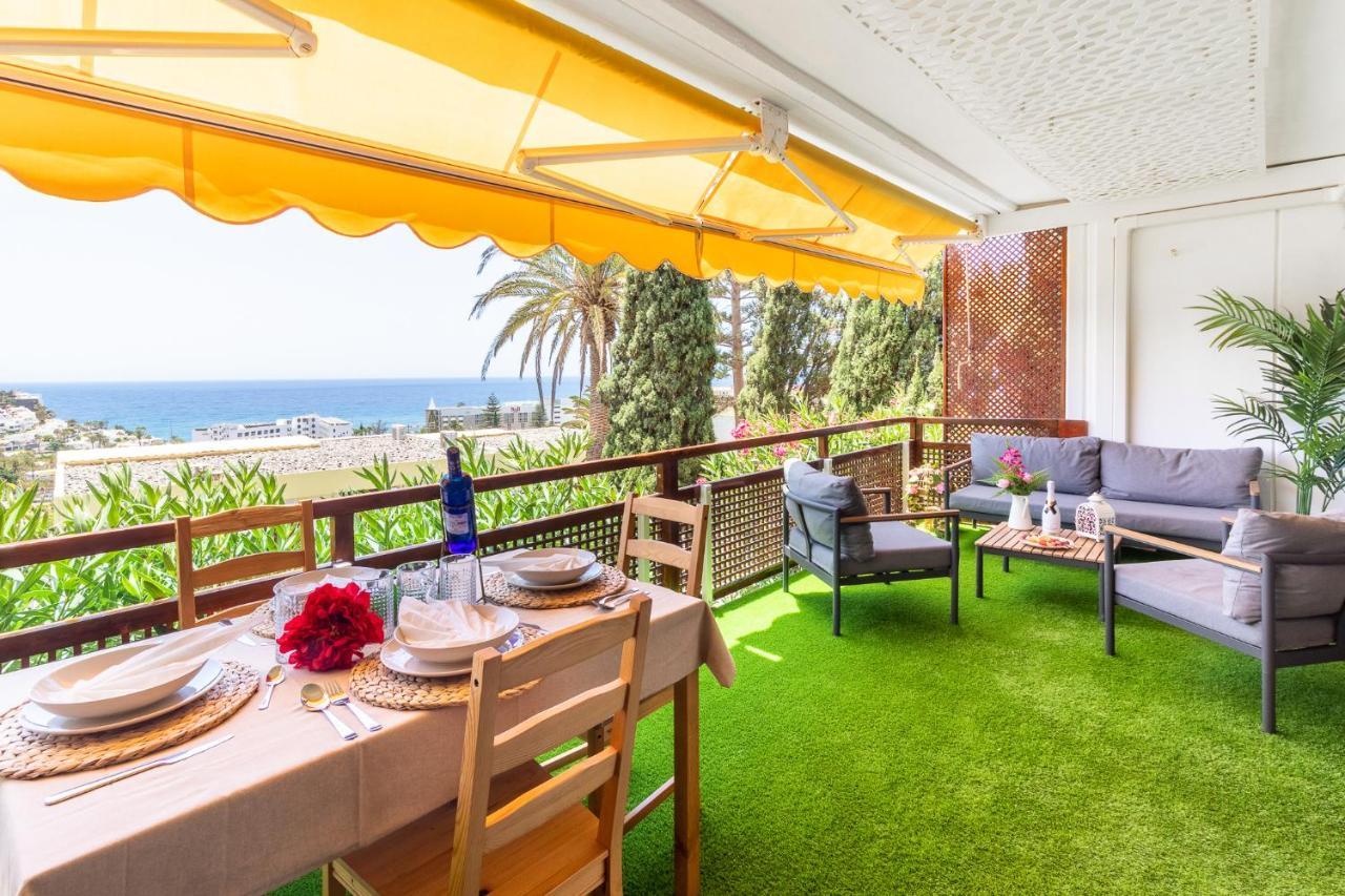 Increible Terraza Con Vistas Al Mar En San Agustin Appartement Buitenkant foto